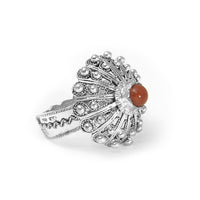 Anello bottone sardo corallo La Grotta dei Preziosi